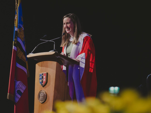 Hannah Miley collects her Honorary Degree from RGU Hannah Miley collects her Honorary Degree from RGU